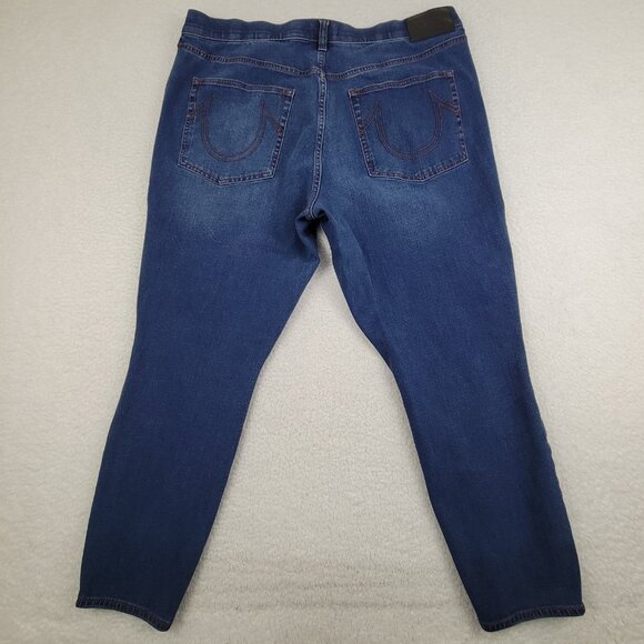 True Religion Jennie Curvy Jeans Womens 38 Blue High Rise Super Skinny Stretch - Picture 9 of 11